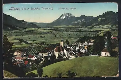 AK Liezen /Steiermark, Ortsansicht mit Grimming