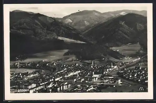 AK Leoben, Gesamtansicht von einen Berg aus