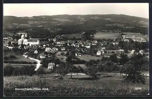 AK Pöllau /Stmk., Gesamtansicht von einen Berg aus