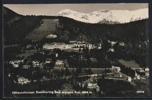 AK Semmering, Ortsansicht gegen Rax