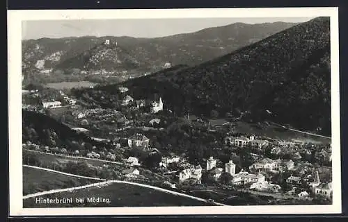 AK Hinterbrühl bei Mödling, Totalansicht von einen Berg aus