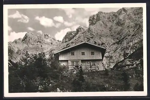 AK Mittenwalderhütte, Blick zum Karwendel