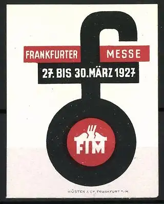 Reklamemarke Frankfurt, Frankfurter Messe 1927, Schlüssel und Pferd