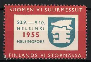 Reklamemarke Helsinki, Suomen VI Suurmessut 1955, Wappen