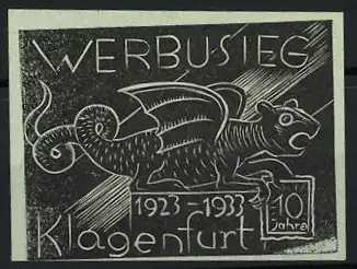 Reklamemarke Klagenfurt, Werbusieg 1923-1933, Lindwurm als Symbol