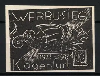 Reklamemarke Klagenfurt, Werbusieg 1923-1933, Lindwurm