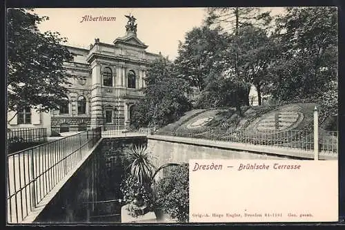 AK Dresden, Brühlsche Terrasse, Albertinum