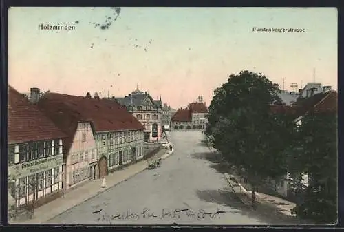 AK Holzminden, Gasthof zum Deutschen Kronprinzen v. Wilhelm Heveker in der Fürstenbergerstrasse