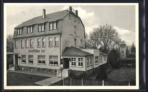 AK Strassenhaus /Rengsdorf, Hotel-Pension Westfälischer Hof v. Heinrich Schuh