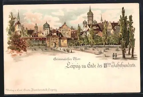 Lithographie Leipzig, Grimma`sches Thor