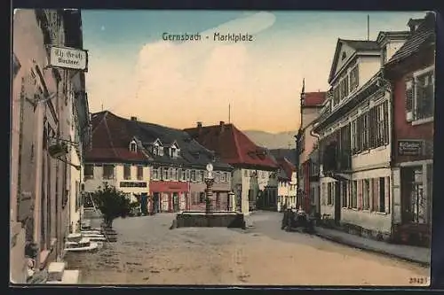 AK Gernsbach, Blechnerei Th. Grötz am Marktplatz