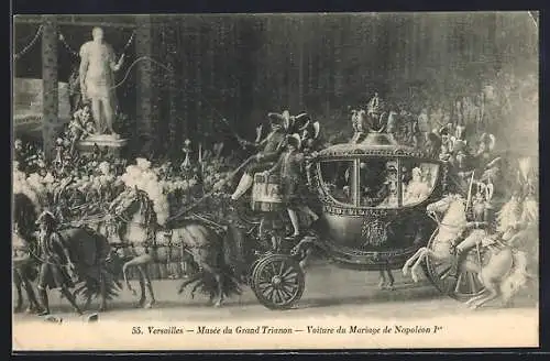 AK Versailles, Voiture du Mariage de Napoleon, Musée du Grand Trianon