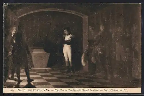 AK Napoleon au Tombeau du Grand Frédéric, Musée de Versailles