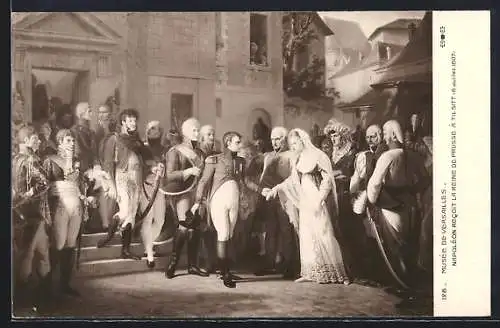 AK Napoleon recoit la Reine de Prusse à Tilsit, 1807