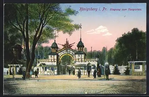 AK Königsberg, Tiergarten, Eingang