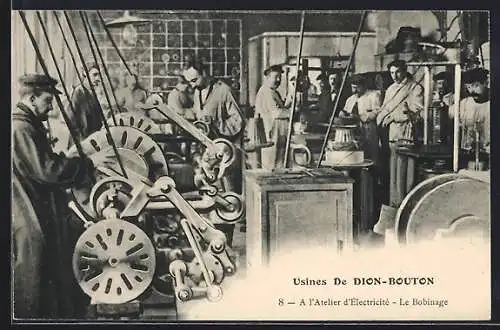 AK Puteaux, Usines de Dion-Bouton, A l`Atelier d`Électricité, le Bobinage