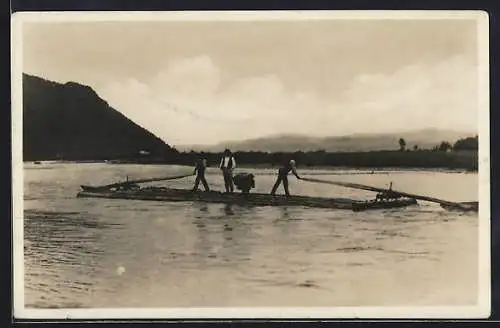 AK Flösser auf dem Wasser