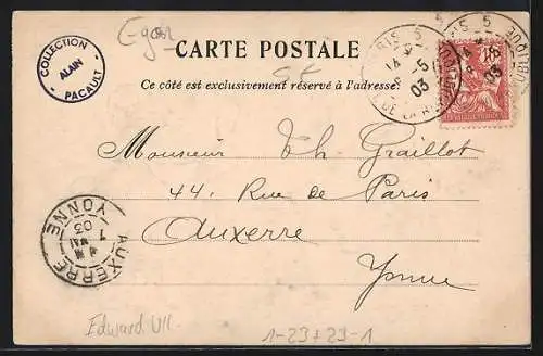 Künstler-AK Edward VII. und Loubet, Karikaturen