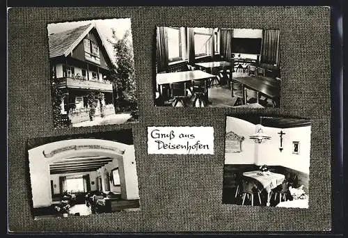 AK Deisenhofen / Oberhaching, Gasthaus-Pension mit drei Gasträumen