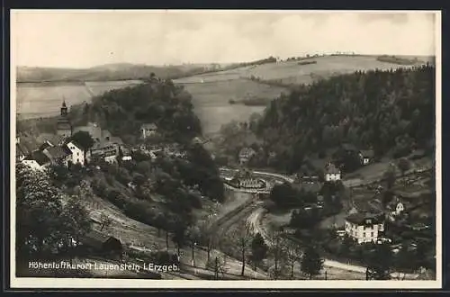 AK Lauenstein / Erzgeb., Ortsstrasse und Häuser