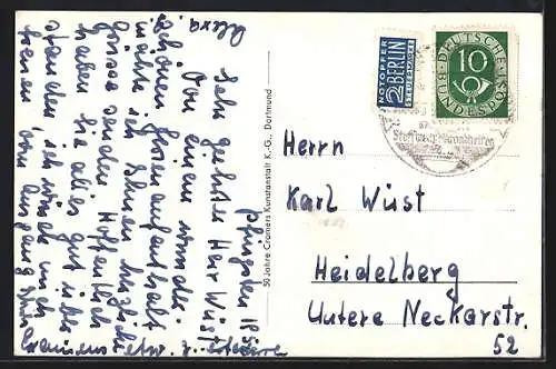 AK Bad Niederbreisig, Blick auf das Badehaus mit Brunnen