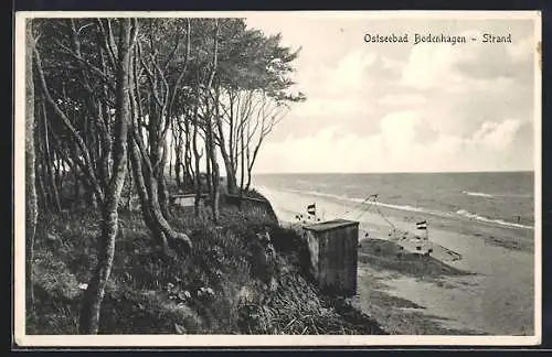 AK Bodenhagen, Blick zum Strand vom Ostseebad