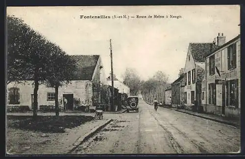 AK Fontenailles, Route de Melun à Nangis