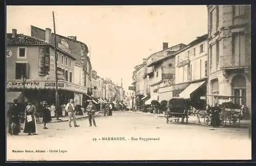 AK Marmande, Rue Puygueraud, Strassenpartie