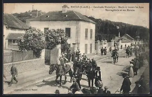 AK Maule, Cavalcade Historique, Maule à travers les Ages, Vercingétorix et son Escorte