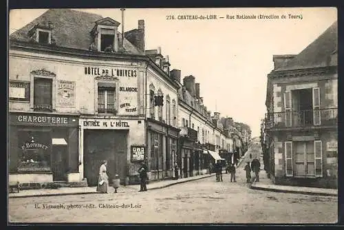 AK Chateau-du-Loir, Rue Nationale, Hotel du Univers