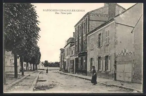 AK Bazoches-les-Gallerandes, Rue Principale