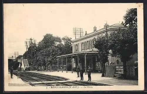 AK Beauchamps, La Gare, Bahnhof