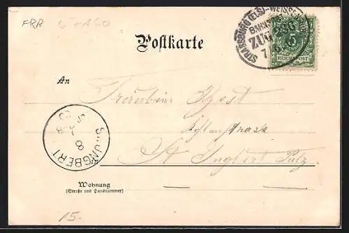 AK Weissenburg i. Elsass, Rathaus, Armee-Denkmal, Drei Pappeln