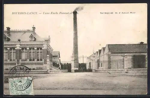 AK Bourbon-Lancy, Usine Emile Puzenat et Fils, am Hauptportal