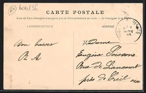 AK Nogent-les-Vierges, Place de l`ancienne Fontaine