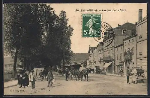 AK Saint-Mihiel, Avenue de la Gare