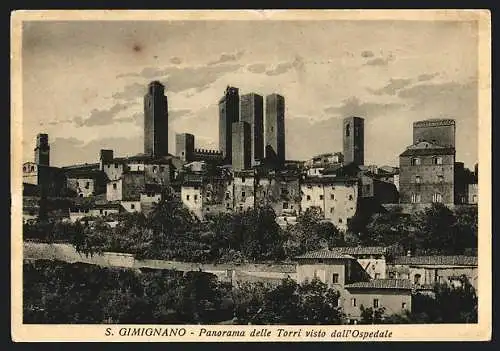 AK S. Gimignano, Panorama delle Torri visto dall'Ospedale