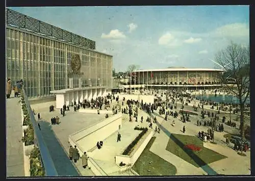 AK Bruxelles / Brüssel, Exposition Universelle 1958, Pavillons von UdSSR und USA