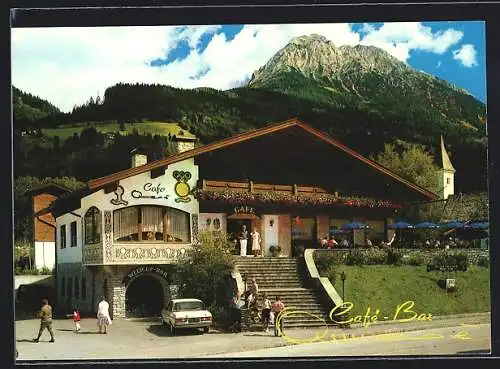 AK Kleinarl /Salzburg, Cafe Annemarie Moser-Pröll mit Bergspitze