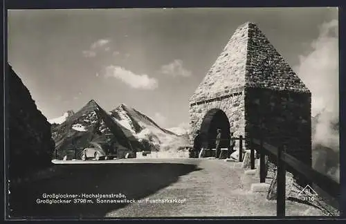 AK Grossglockner-Hochalpenstrasse, Grossglockner, Sonnenwelleck und Fuscherkarkopf