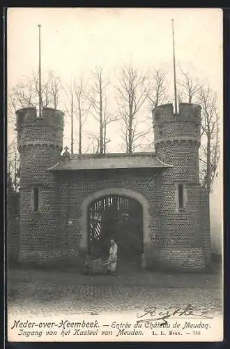 AK Neder-over-Heembeek, Entrèe du Chateau de Meudon