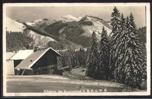 AK Hypotheken-Bank-Hütte am Spitzing, Skihütte des Sportvereins d. B. H. u. W. B.