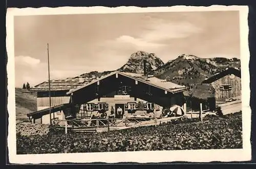 AK Berggasthaus Ober-Sudelfeld, Berghütte im Sonnenschein