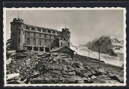 AK Kulmhotel Gornergrat, Ansicht mit Lyskamm