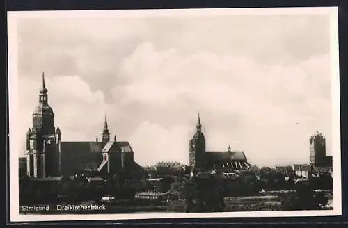 AK Stralsund, Dreikirchenblick