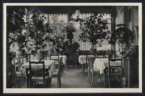 AK Bad Kissingen, Cafe Sinnberg, Innenraum