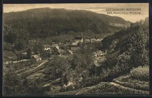 AK Wirsberg, Ortsansicht aus der Vogelschau