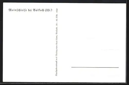 Künstler-AK Eugen Felle: Volkach /Ufr., Landkarte der Mainschleife