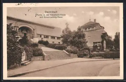 AK Darmstadt, Ernst-Ludwig-Haus in der Künstlerkolonie