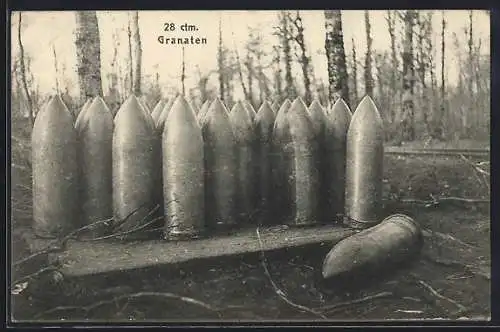 AK 28 ctm. Granaten, Munition